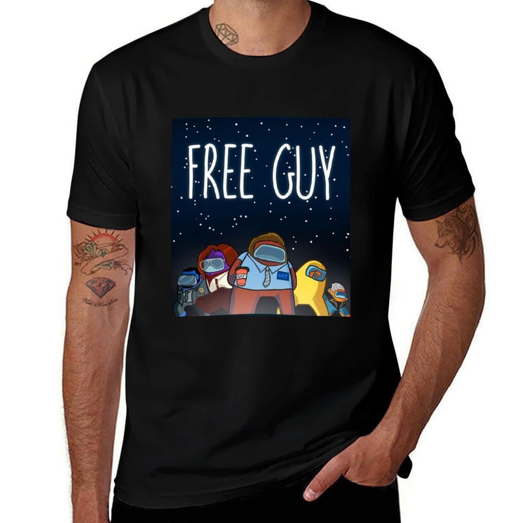 Free Guy Tshirt Plus Size Simple Casual Top