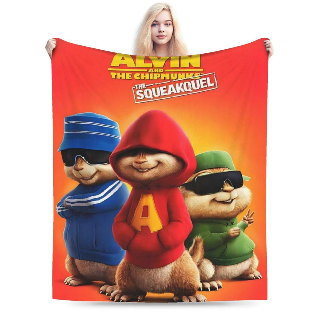 Alvin and the Chipmunks Accessories Blanket Lightweight Thin Flannel Throw Blanket Cozy Quilt