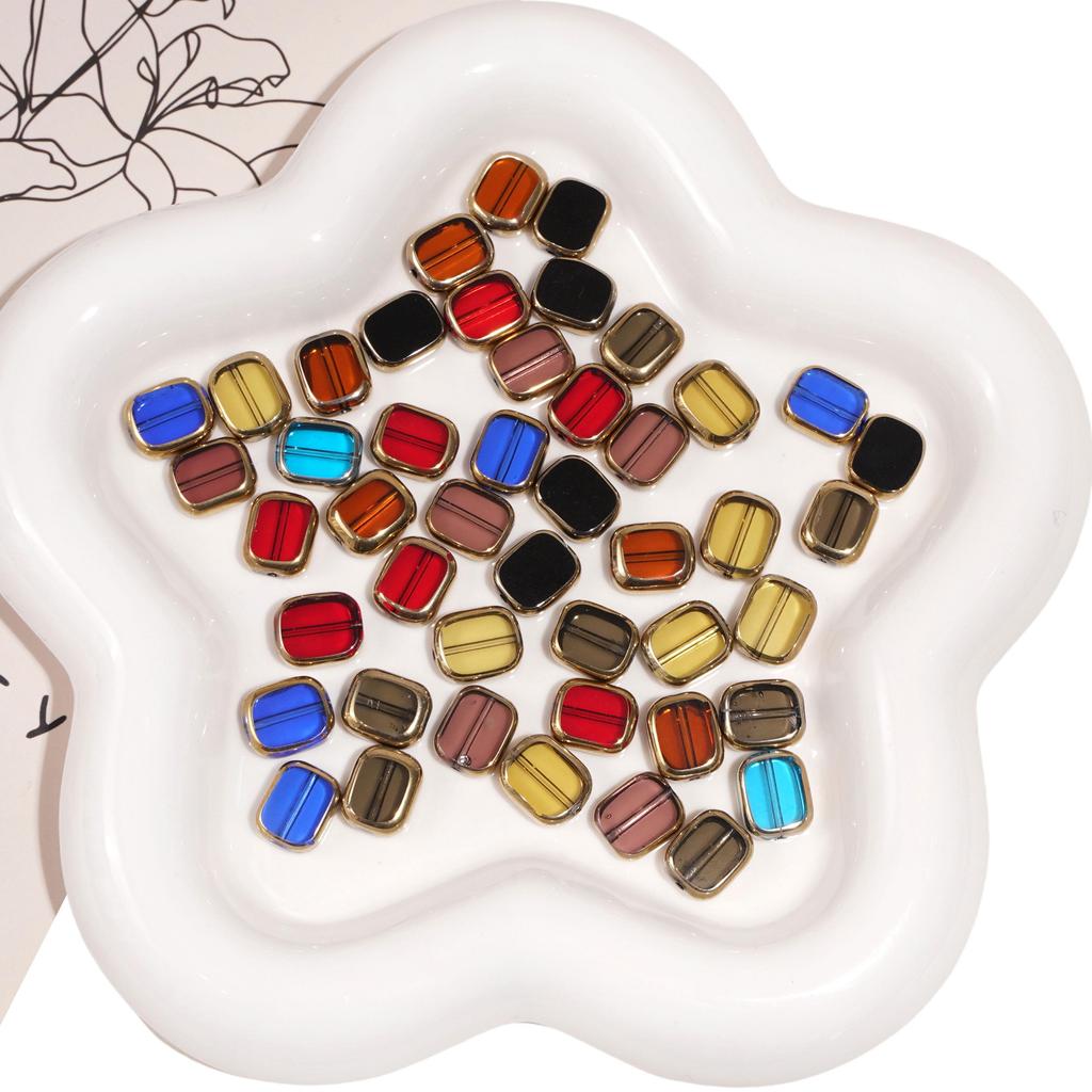 5-10pcs Ellipse Glass Bead Crystal Scattered Beads For DIY Bracelets Necklaces Jewelry Making