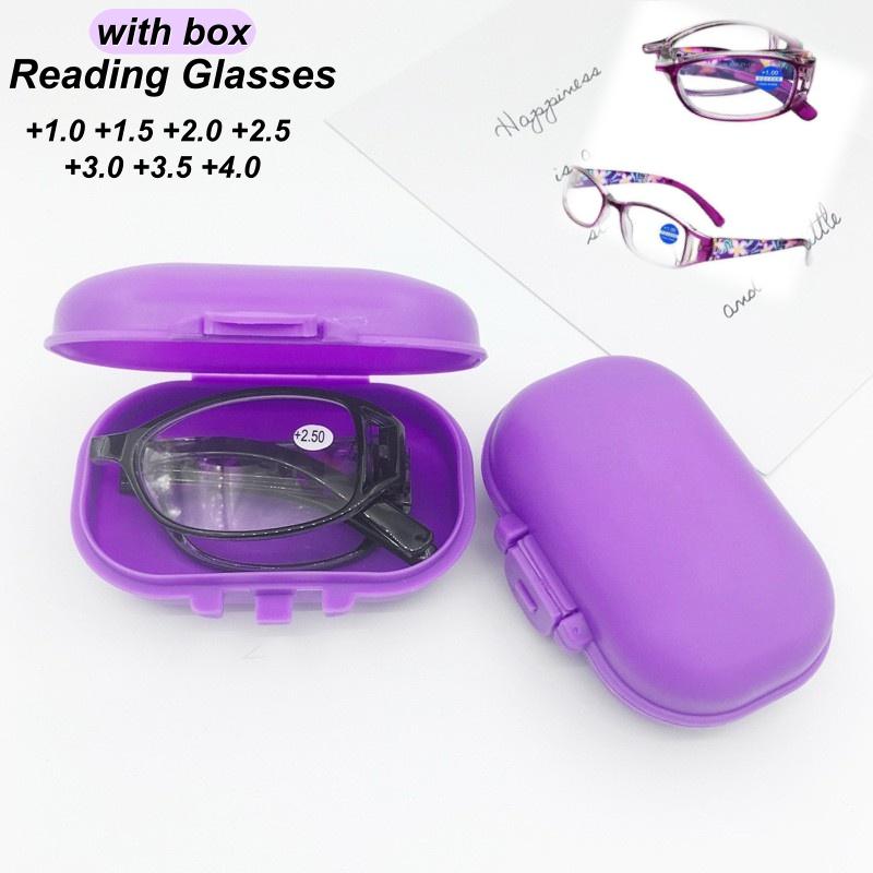 Classic Printed Portable Foldable Presbyopia Glasses with High-definition Comfort Ultra Light Unisex Anti-Blue Light Glasses