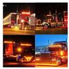 2PCS LED Trailer Marker Lights 24V Waterproof Amber Chicken Lights Universal Side Clearance Lamps for Semi Truck Freightliner Cargo
