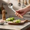 Küchenwerkzeuge zum Kochen Fleischbällchenlöffel-Herstellerwerkzeug, Edelstahl Antihaft-Schöpfer, Langes Holzgriff-Formwerkzeug Ausrüstung Fleischbällchen