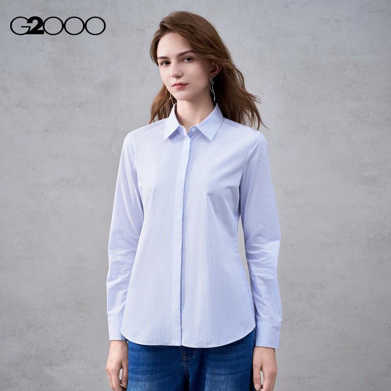 G2000 Women s Slim Fit Stripe Long Sleeve Commuter Shirt 38
