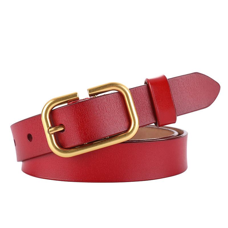 Pure Cowhide Ladies Belt With Classic Buckle For Fashion And Daily Use