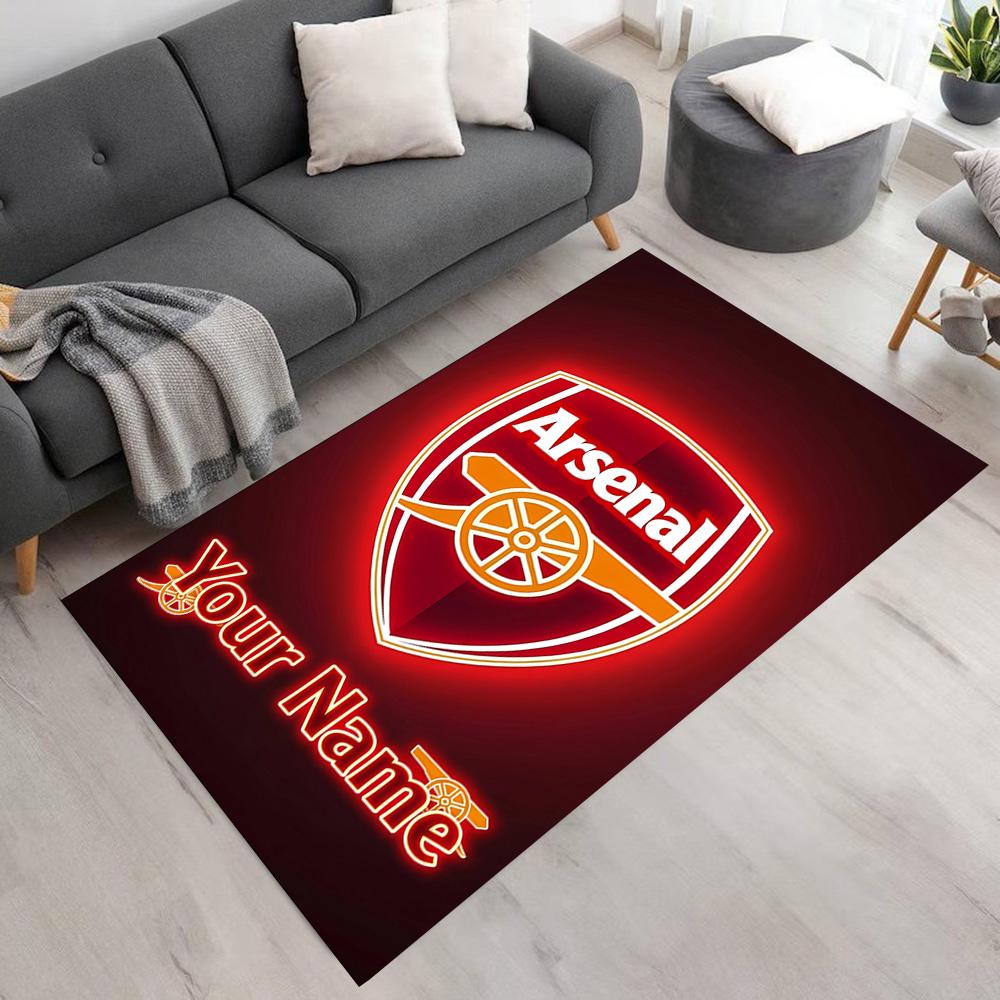 Arsenal F.c. Customize Your Name Floor Mat Design for Bedrooms Living Rooms Dining Room Foyer Antislip Carpet Decorate Offices
