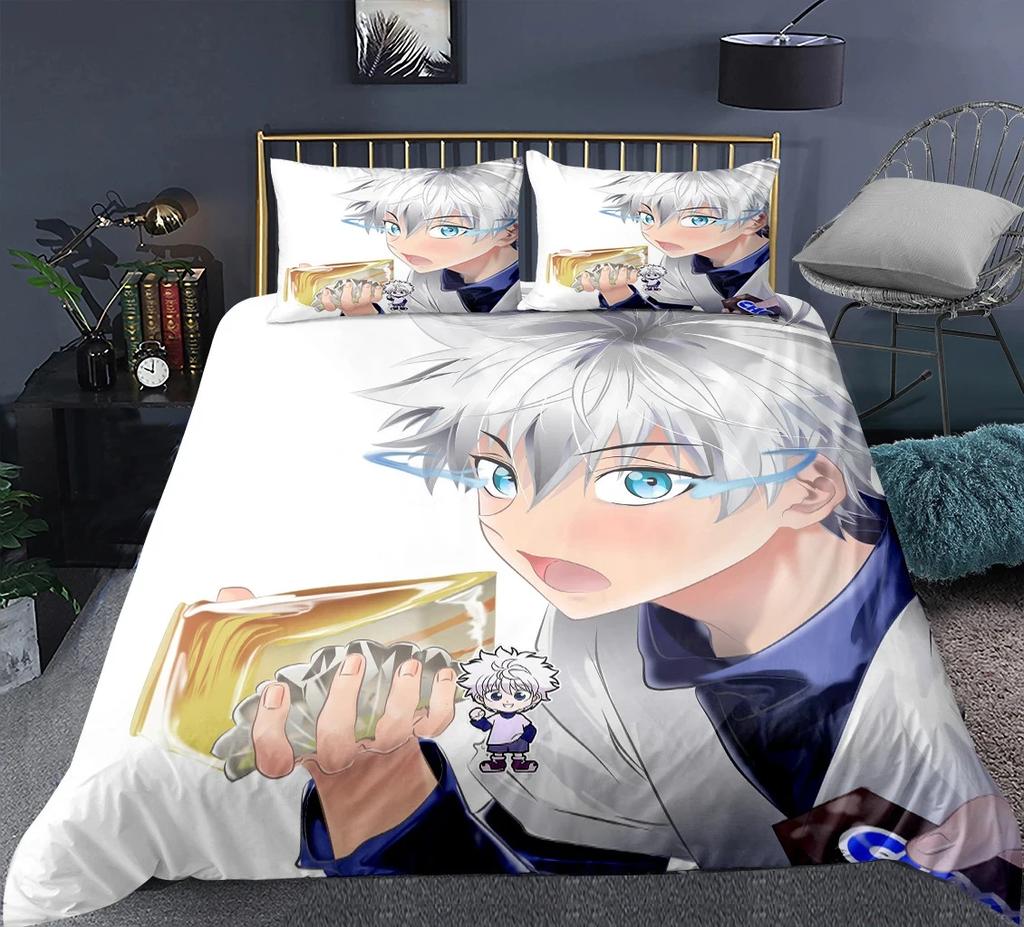 3d Printing Anime Hunter X Hunter 2_3pcs Bedding Set Single Twin Full Queen King Size Bed Set Adult Kid Bedroom Duvet Cover Sets