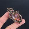 Pink Kunzite Pendant Gemstone Jewelry, 999 Copper Wire Wrapped Pendant, Handmade Jewelry Birthstone Pendant, Gift For Him