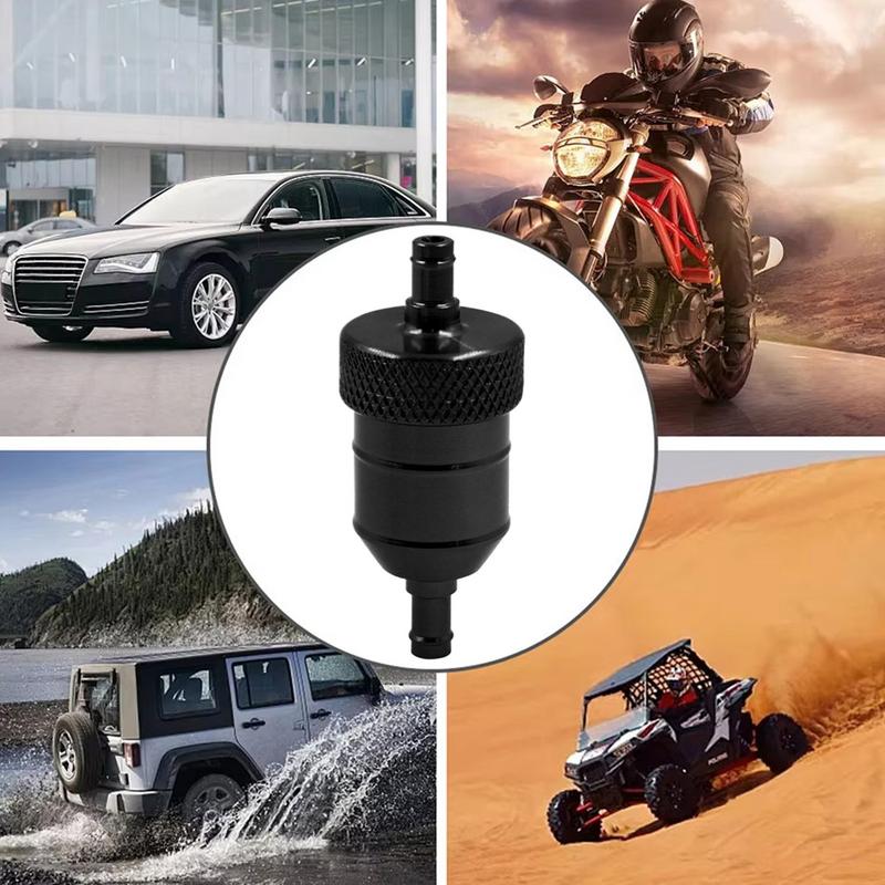 Inline Oil Filter Reusable Motorcycle Oil Filter Engine Parts Aluminum Alloy Replacement Parts For Scooter ATV & Offroad Vehicle