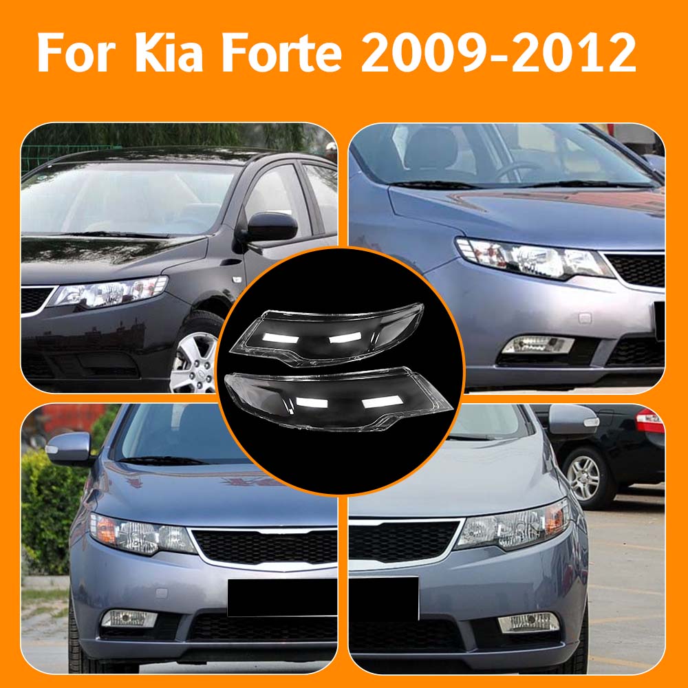 For Kia Forte 2009 2010 2011 2012 Car Replacement Front Headlight Cover Transparent Lampshade Shell Glass Lens Lamp Light Case