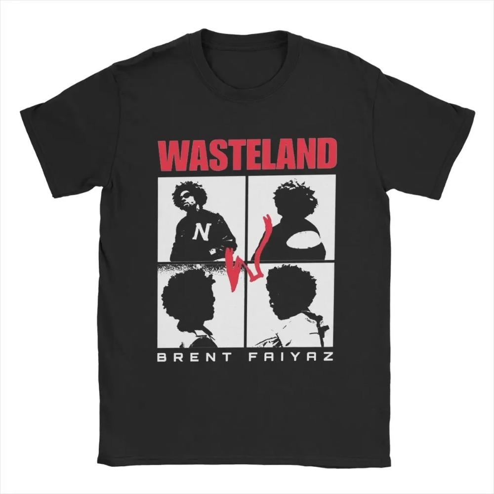 

Футболка Wastelands Brent Faiyaz Мужские хлопковые винтажные футболки с круглым вырезом Футболки с коротким рукавом Одежда для вечеринок XXXXXL чёрный