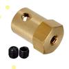4PCS 3/4/5/6/7/8mm Hexagonal Brass Shaft Coupling Motor Transmission Connector With Screws Wrench Model Car Wheels Tires Shaft