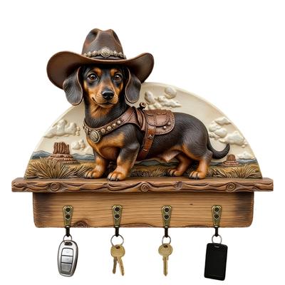 Wood Key Organizers Shelf Cottage Shape for Wall Mounting and Decorative Storage Living Space