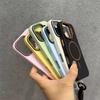 Modefodral Kontrastfärg Magsafe-fodral för iPhone11 12 13 14 15 16 Pro Max Plus Solid Slim Matt Lanyard-skydd
