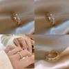 Elegant Adjustable Open Design Zirconia Ring For Women Chic Fashion Accessory