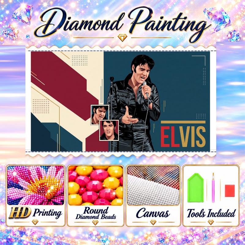 Elvis Presley 5D Diamond Painting Kit DIY Full Drill Diamond Art Home Wall Decor