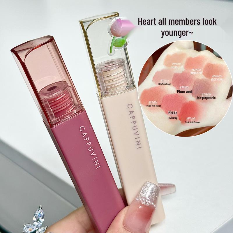 Cappuvin Art Velvet Matte Lipstick - Long-lasting, Waterproof, Non-fading, Non-stick.