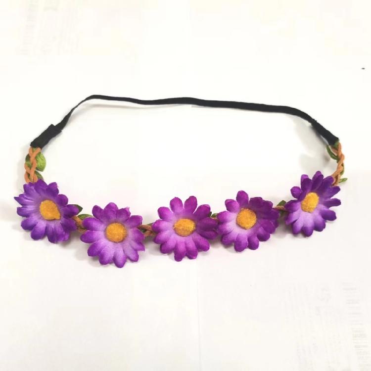 Daisy Floral Wreath Elastic Headband Decorative Flower Headpiece Headwear For Home Decoration Or Festival Celebrations