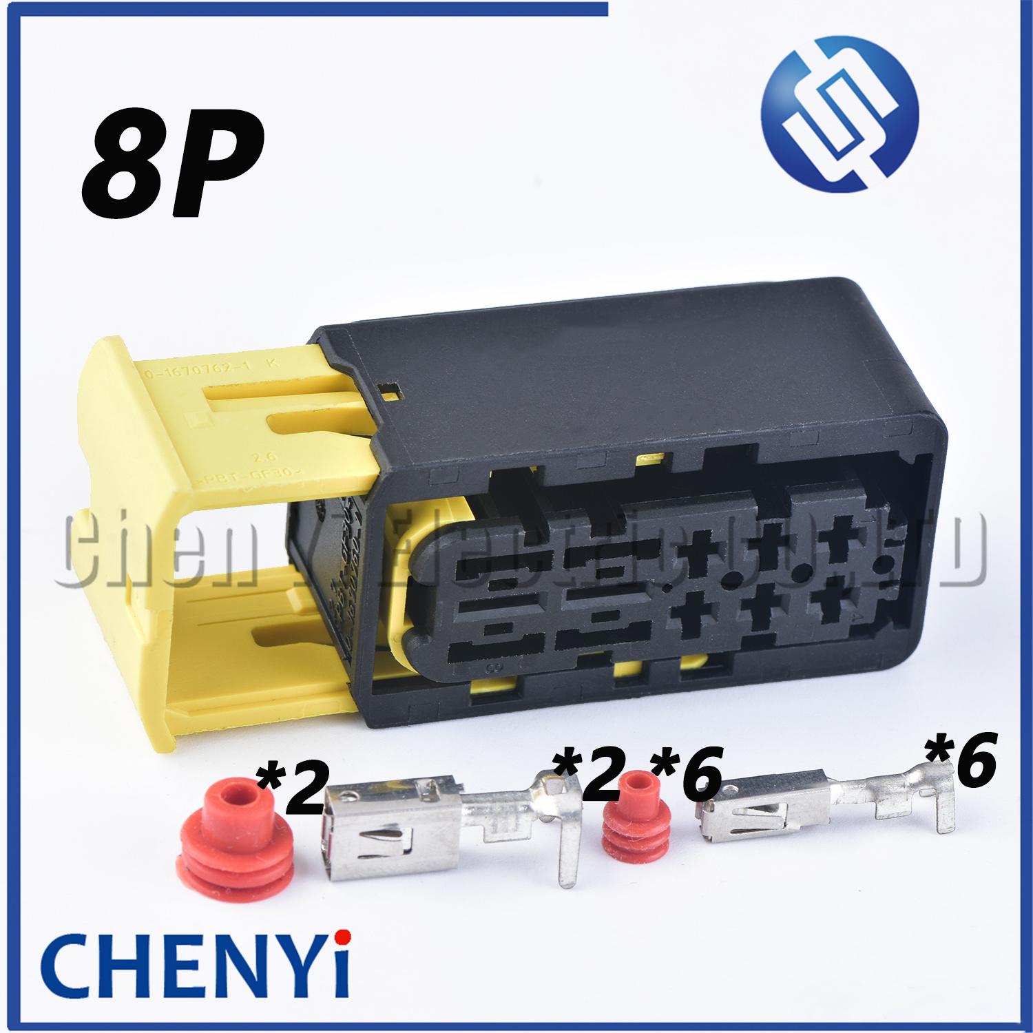 

8 Pin female Automotive waterproof connector Plug Wiring Socket Shell Sheath 1-2299782-1 0-1670760-1 0-1670762-1 with Pins 1 Pcs