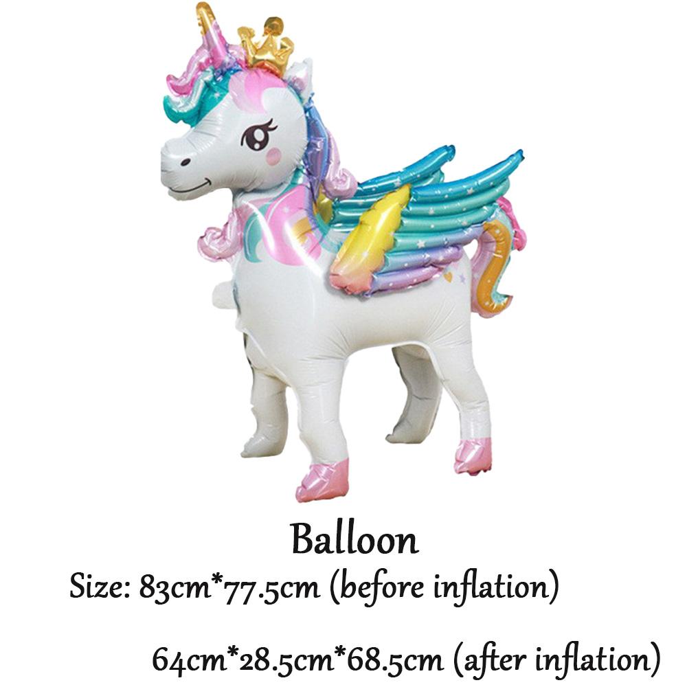 Cartoon Rainbow Unicorn Birthday Decoration Balloon Unicorn Plate Tablecloth Cake Decoration Party Supplies Birthday Gift