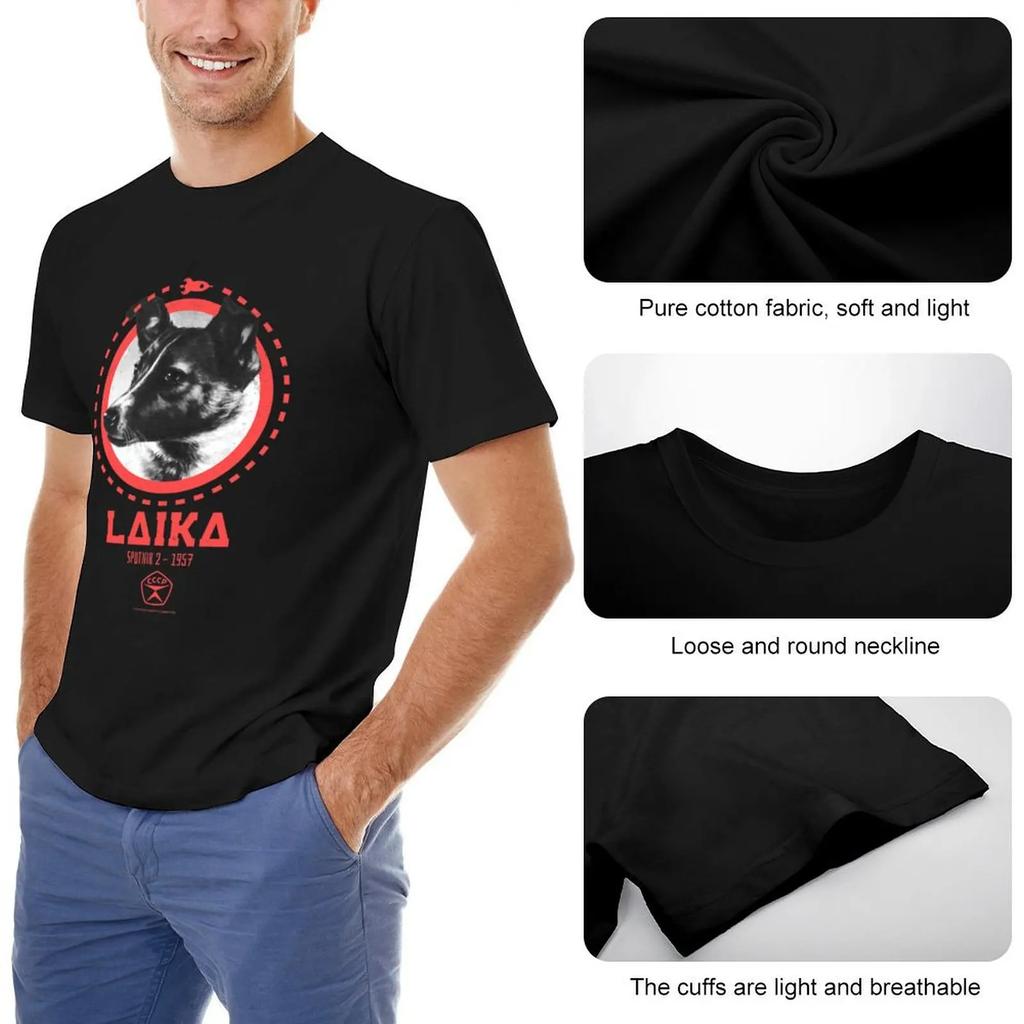 Laika - Sputnik T-Shirt Street Wear Anime Stuff T-Shirt Men