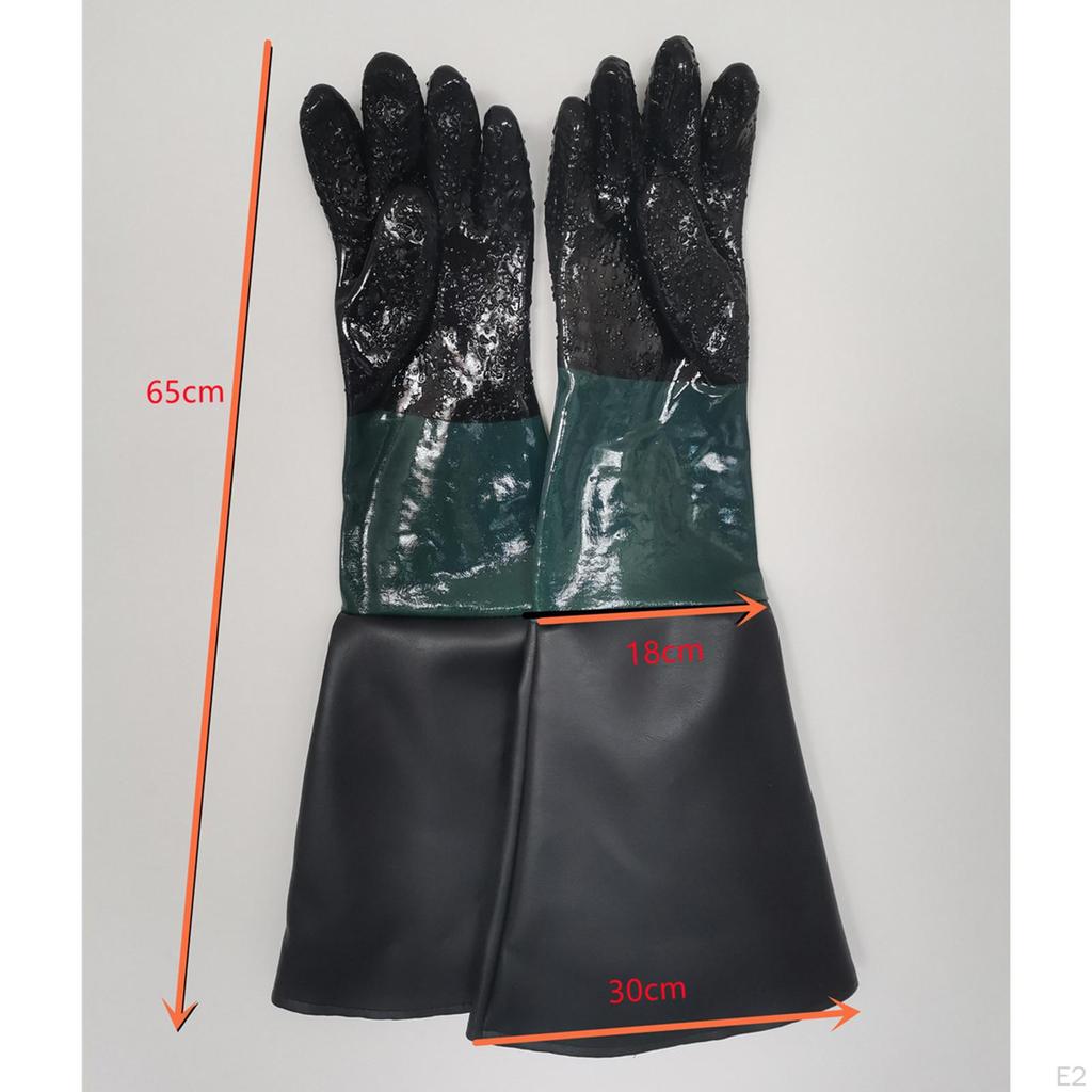 65cm Sandblasting Gloves Kits, with Particle for Abrasive , Cabinet