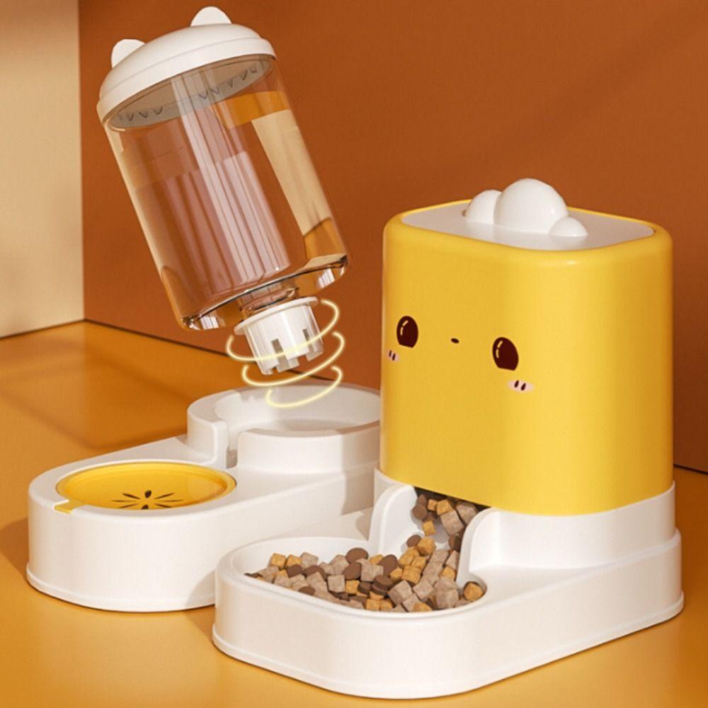 Anti Spill Cat Automatic Feeder Durable Dog Feeder Cute Cat Food Dispenser  for Cats and Dogs