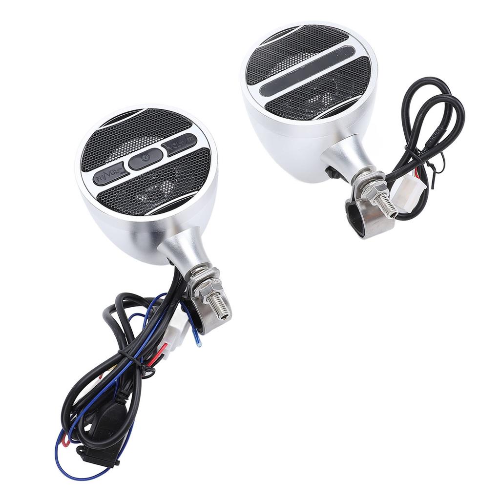 Motorcycle ATV Speaker Handlebar Waterproof MP3 Bluetooth Amp Stereo Sound Radio System DC12V