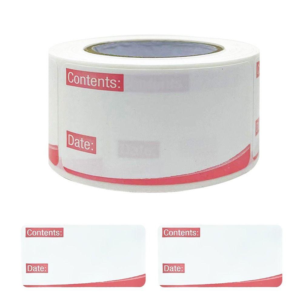 Adesivo Autoadesivo de Data e Conteúdo para Geladeira Etiqueta de Cozinha Adesivo para Armazenamento de Alimentos Etiquetas para Alimentos