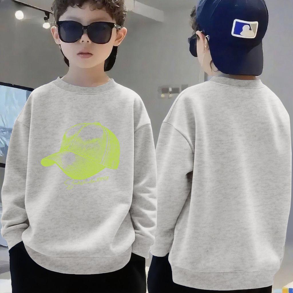Boys' Fleece Sweatshirt - Long Sleeve Sports Pullover for Spring & Autumn