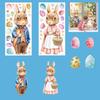 Waterproof Easter Egg Window Decals Creative Easter Bunny Static Cling Decal  Window Decoration