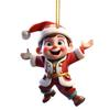 2D Christmas Tree Pendant Cartoon Boy Girl Hanging Accessories Mini Acrylic Christmas Pendant  Home