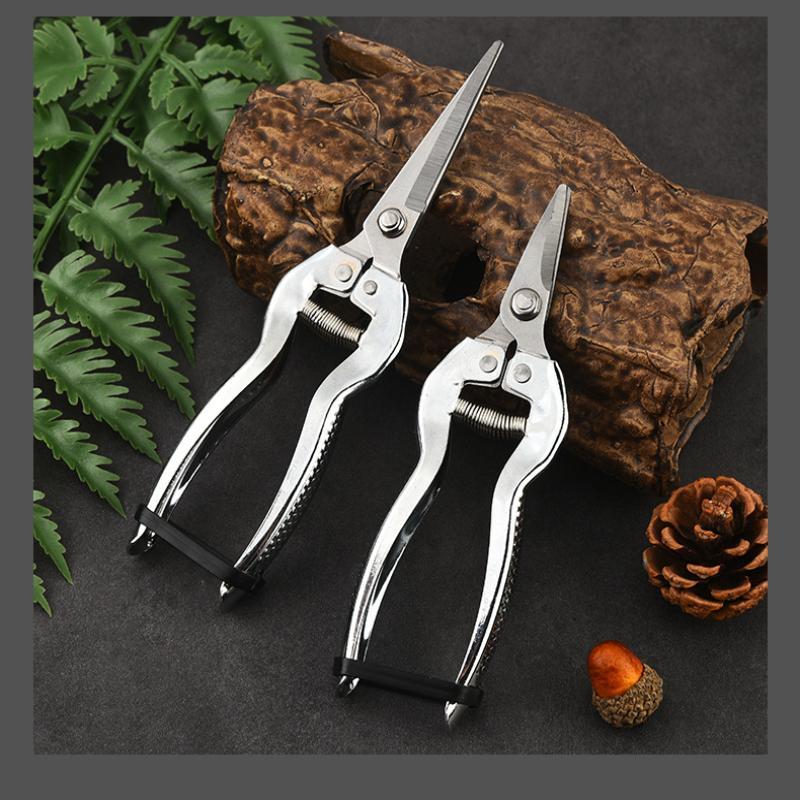Portable Stainless Steel Pruning Shears Sharp Blades Non-slip Handles for Travel Camping Gardening Plant Pruning