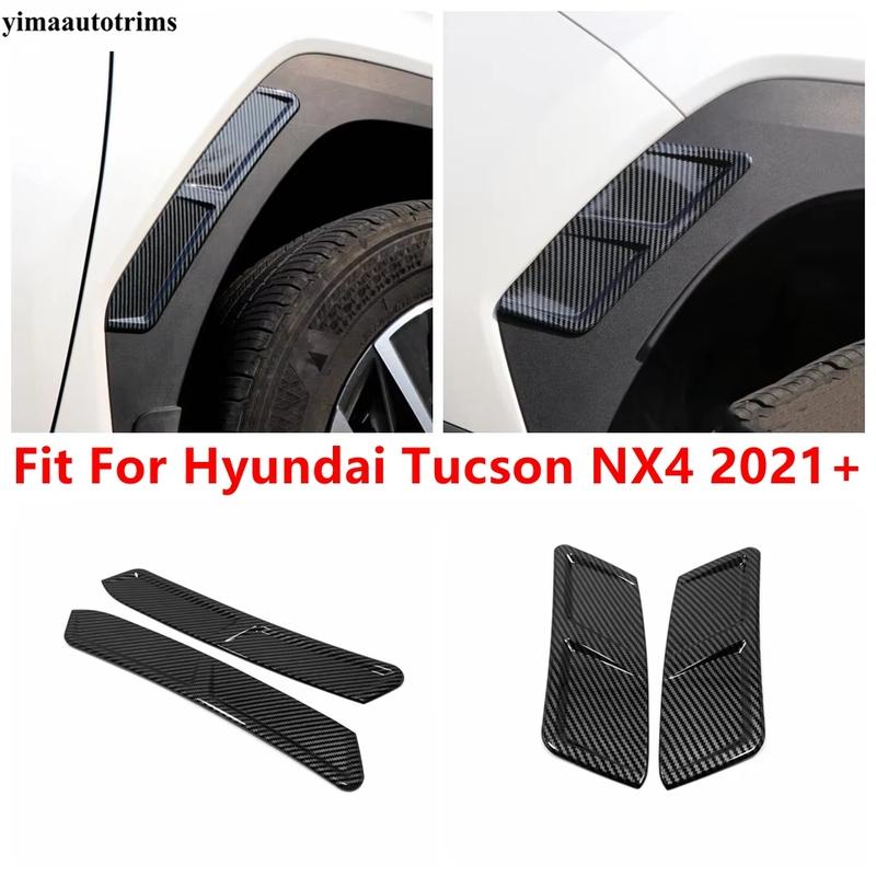Side Air Flow Fender Panel Decoration Protection Cover Trim For Hyundai Tucson NX4 - 2026 Chrome Accessories Exterior Kit