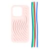 For iPhone 14 Pro Max Case 3D Stress Relief DIY Colorful Bar Silicone PC Phone Cover Arc Stripe