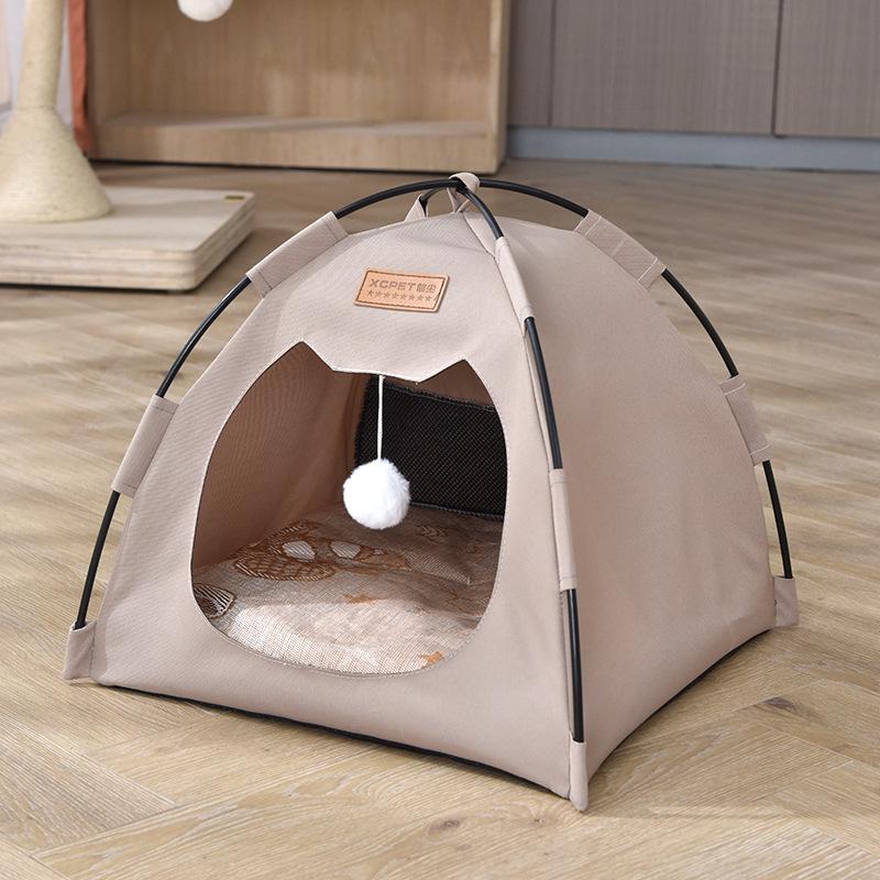 Cat kennel, dog kennel, all seasons, small dog semi-enclosed, detachable, outdoor rainproof pet tent house