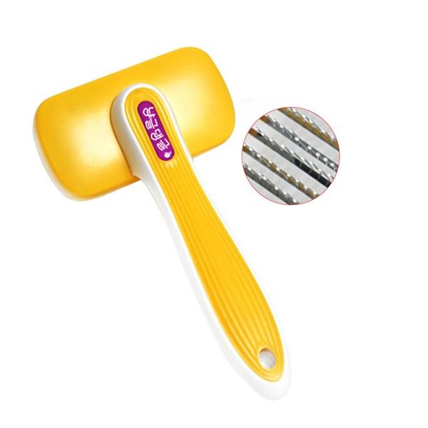 Dangle pet hair removal one-touch brush K04, C type (yellow + purple..., 1 piece), Korean pet shampoo