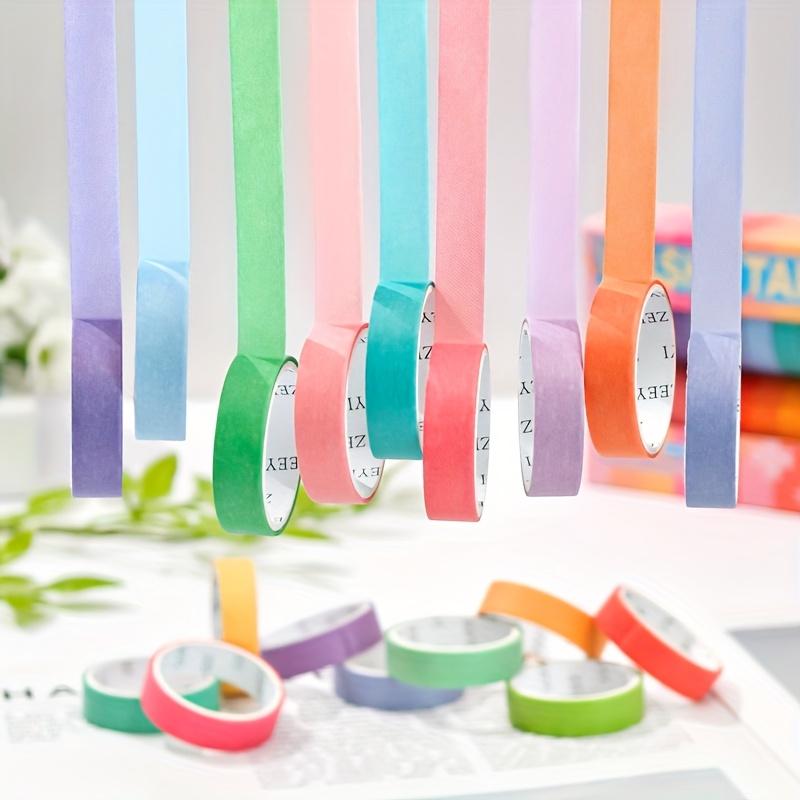 20 Rollen Macaron Unifarbene Washi Tape Set, Leicht zu Kleben & Reißen Dekoratives Klebeband für Scrapbooking & Journaling