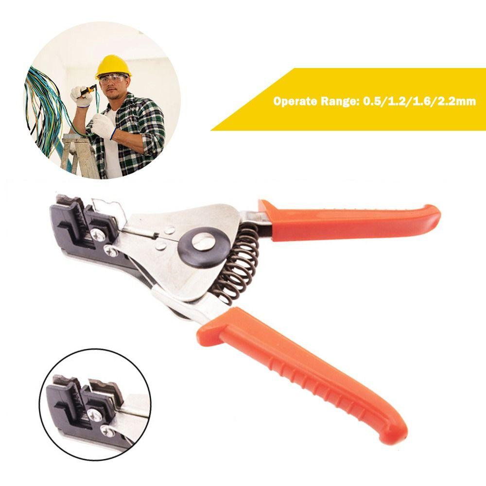 Steel Automatic Cable Stripper Red&Silver Stripping Pliers Wire Stripper  Cable Installation
