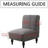 Accent Chair Cover Single Short Back Sofa Covers Plain Color Anti-Dirt Chair Furniture Slipcover Removable Living Sofa Protector Stretch Armless