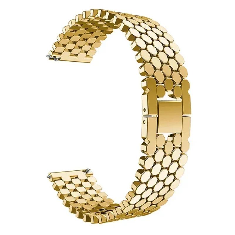 Pulseira de 22mm 20mm para Samsung Galaxy Watch 3 45mm Pulseira Gear S3 Active 2 Watch Pulseira de aço inoxidável para Huawei Watch Bracelet