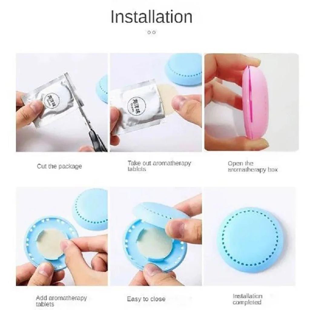 HOMZY 10pcs Toilet Air Deodorant Solid Round Fisher Aromatherapy Fragrance Lasting Deodorization Toilet Bedroom Wardrobe Car Home