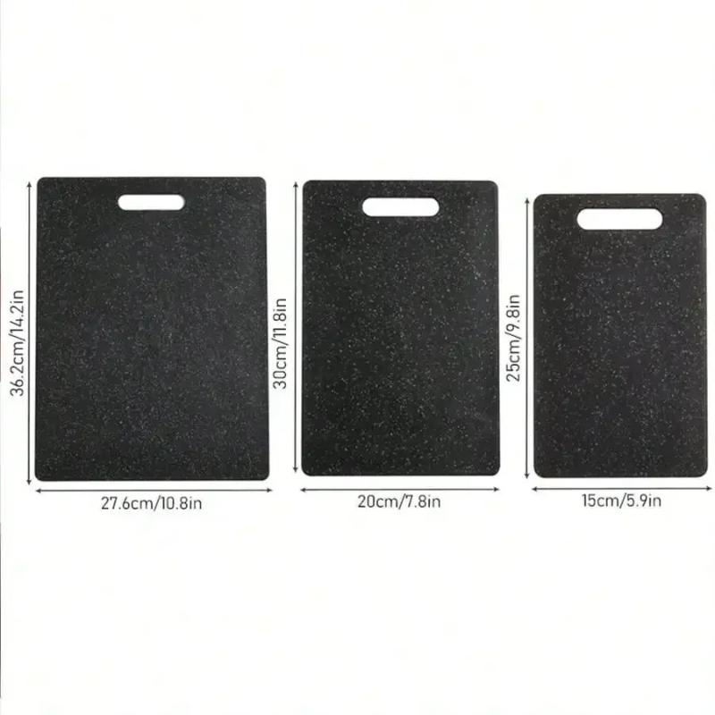 Three piece set of double-sided classification rolling surface and panel, cut fruit antibacterial imitation marble cutting board