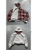 Herren Wendbarer Kapuzen-Karomuster-Patchwork-Reißverschluss-Hoodie - Herbst/Winter Kollektion