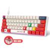 K98 Mechanical Keyboard with Blue or Red Axis, Wired Connection, Dual-Color Injection Keycaps for Gaming