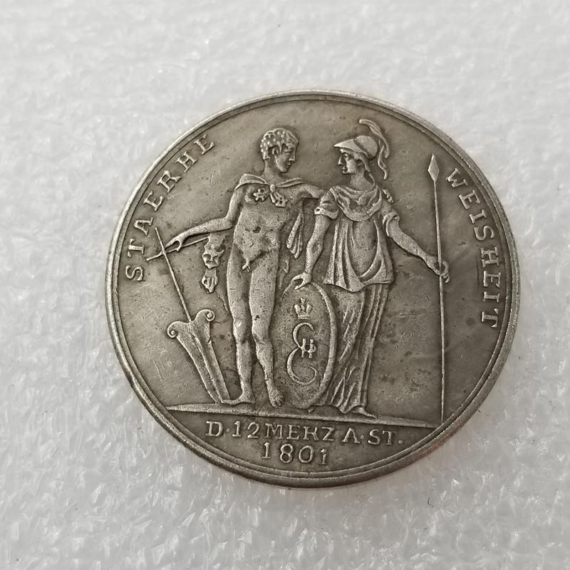 Antique Craft 1801 Russian Silver Dollar Brass Commemorative Coin #3170 Brass