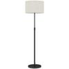 Floor Lamp with Remote, Height Adjustable Standing Lamp with Linen Shade, Dimmable with 3000K-6000K Adjustable Colour Temperatures