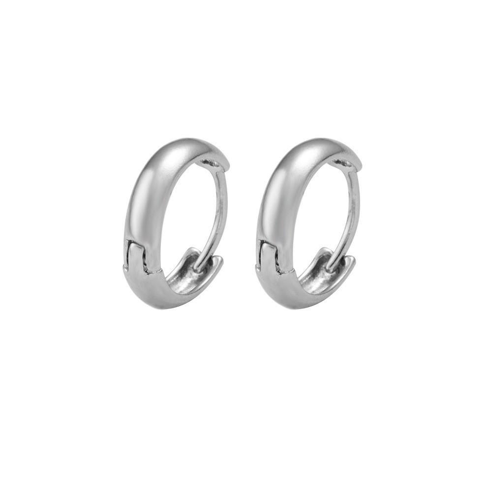 Hoop Alloy Elegant Earrings Minimalist Geometric Circular Gold Silver Gold Rose