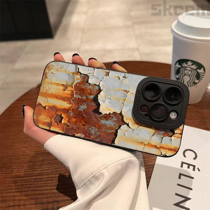 Retro Industrieller Rostiger Stil Silikon Handyhülle Für Samsung Galaxy S23 S24 S25 Ultra S22 S21 S20 Plus FE A15 A35 A54 A55 Hülle