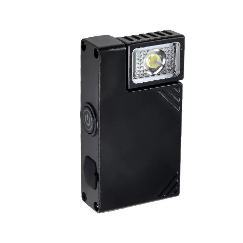 C9 Portable Mini Flashlight with High Brightness, Adjustable Angle, Rechargeable, Multifunctional Red and Blue Warning Outdoor Work Light