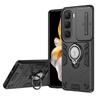 KEYSION Shockproof Armor Case for Infinix hot 60i 4G Camera Protection Ring Stand Phone Back Cover for Infinix Hot 60 Pro+ 60 5G